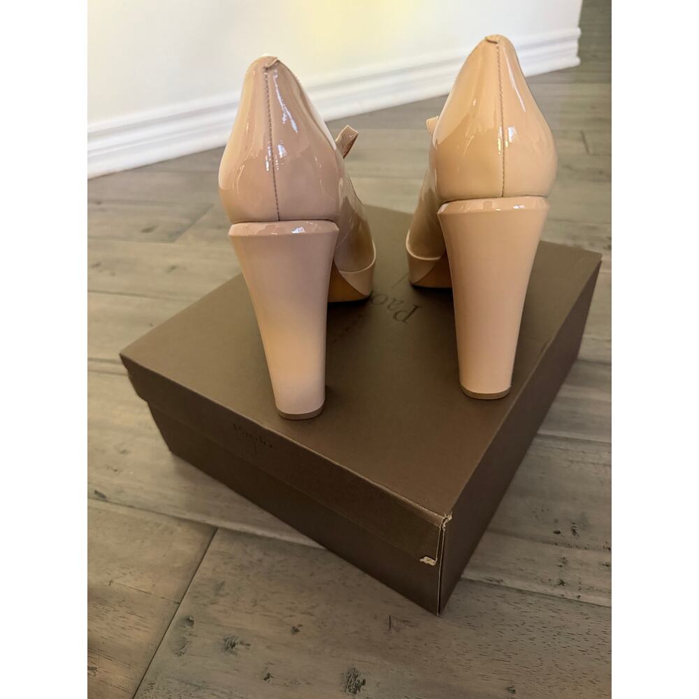 New linea Paola isadora maple sugar nude patent heels sz 9 - Picture 4 of 5
